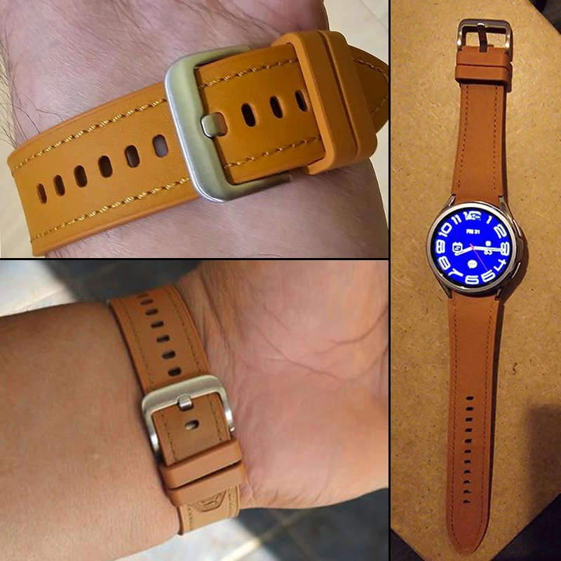 قیمت و خرید بند ساعت چرمی Hybrid Eco 20mm M/L سامسونگ مدل ET-SHR96