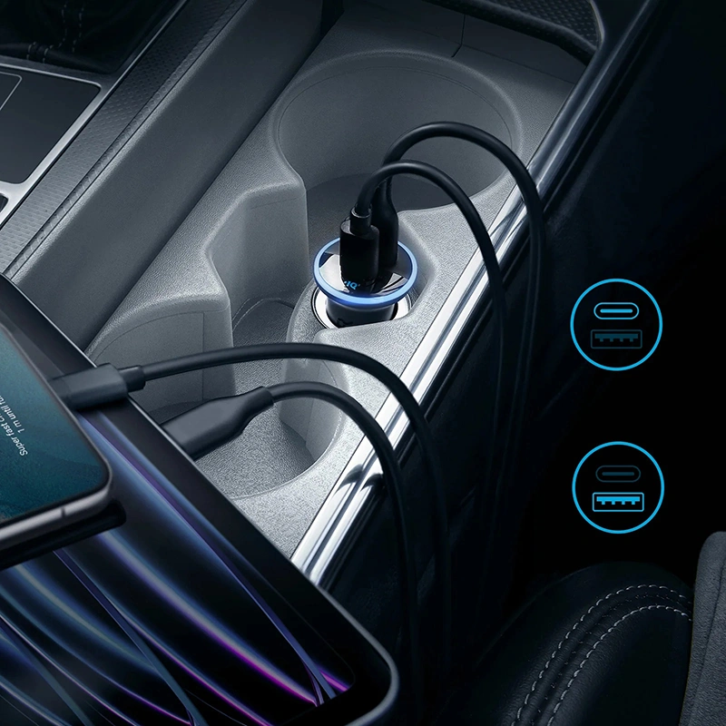 قیمت و خرید شارژر فندکی 52.5 وات 2 پورت انکر مدل A2735