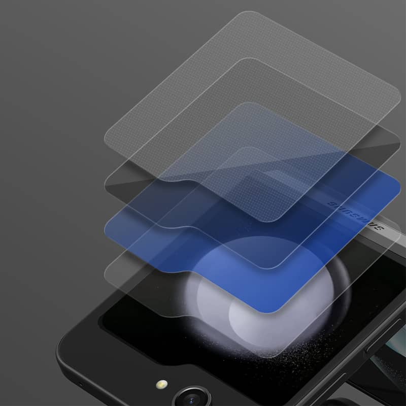 گلس شیشه ای صفحه پشت گوشی آراری مدل Core مناسب Galaxy Z Flip 5 پک دو عددی