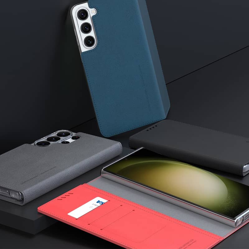 کیف چرمی آراری مدل Mustang Diary مناسب Galaxy S23 Plus