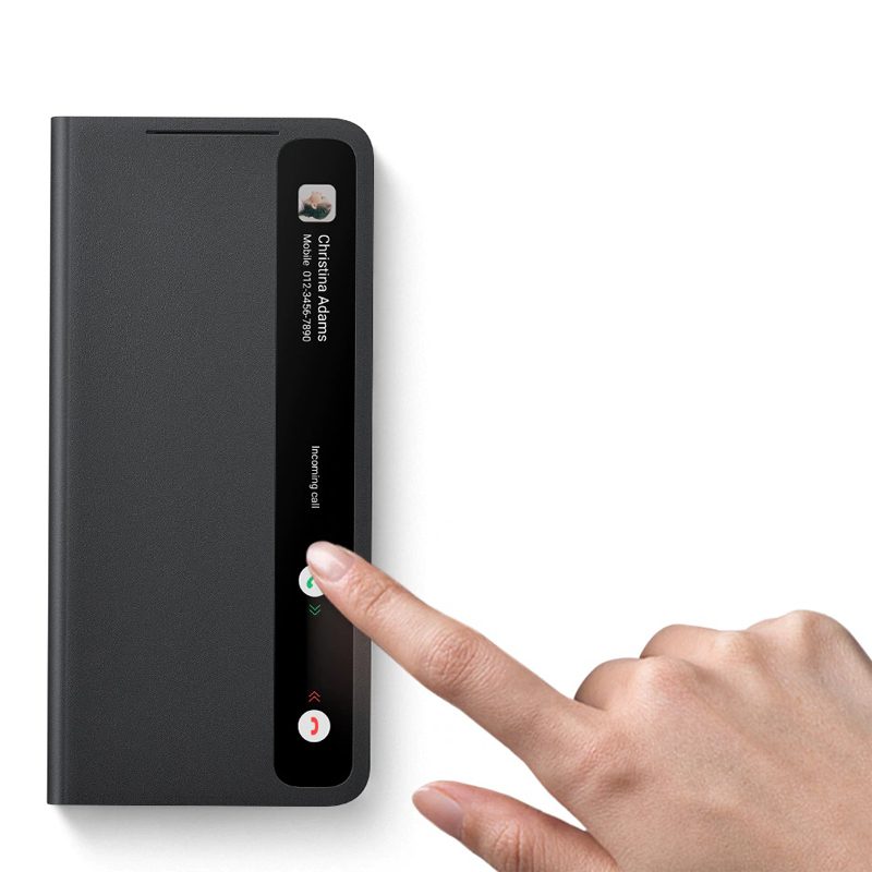 خرید کیف کلاسوری هوشمند سامسونگ مدل Clear View Cover مناسب Galaxy S21 Ultra (غیر اصل)