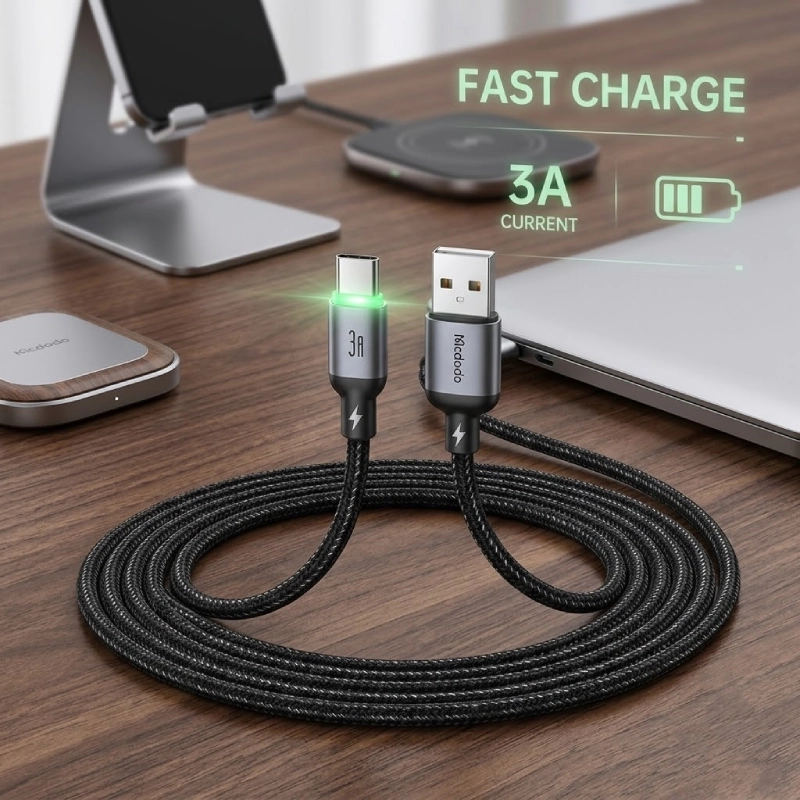قیمت و خرید کابل شارژ تایپ سی به USB مک دودو مدل 6462 طول 3 متر