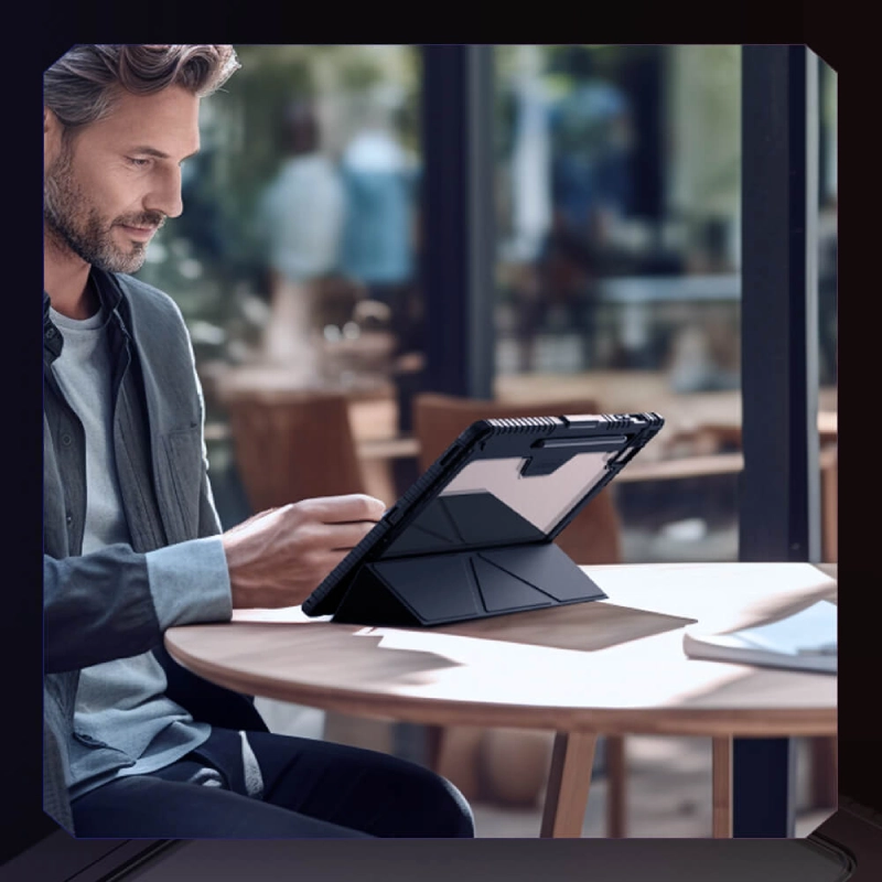 قیمت و خرید کیف کلاسوری نیلکین مدل Bumper Leather مناسب Galaxy Tab S10 FE Plus