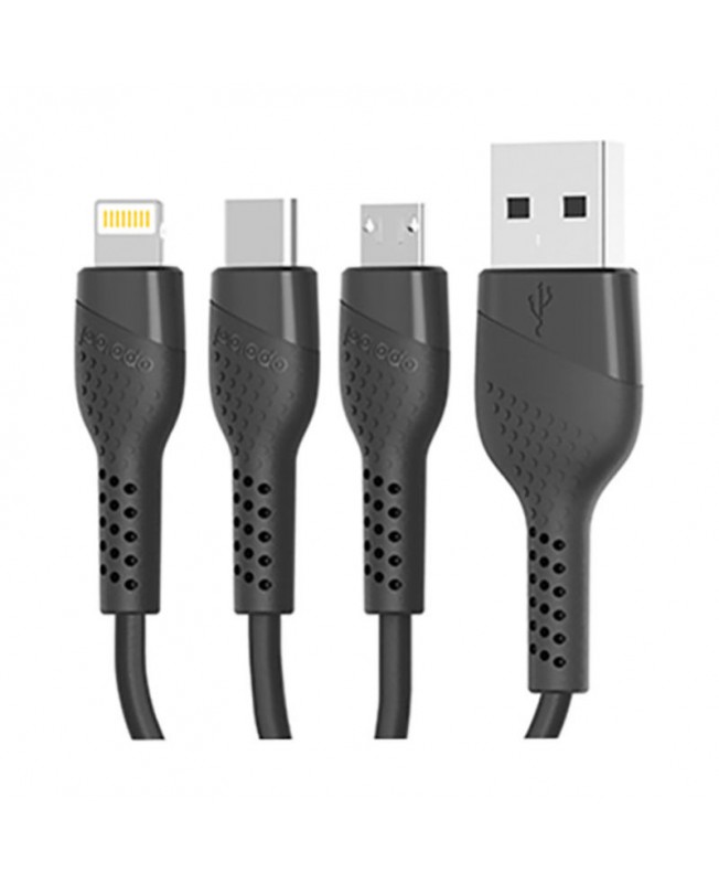 کابل تبدیل چند سر پرودو | Porodo Premium Charge Cable