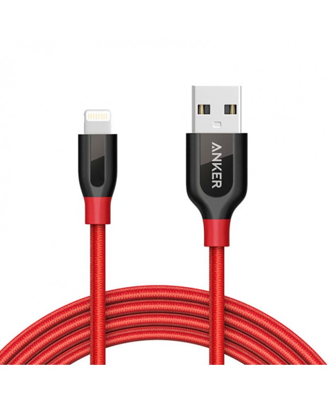 کابل تبدیل USB به لایتنینگ انکر 1.8 متری | ANKER A8122 Powerline + 6 ft
