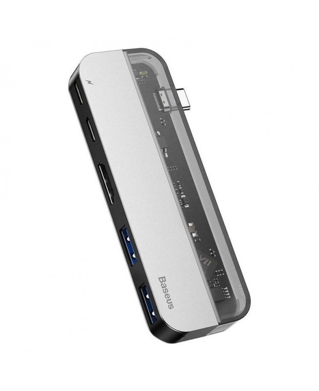 هاب USB-C پنچ پورت بیسوس | Baseus Transparent Series CAHUB-TD03