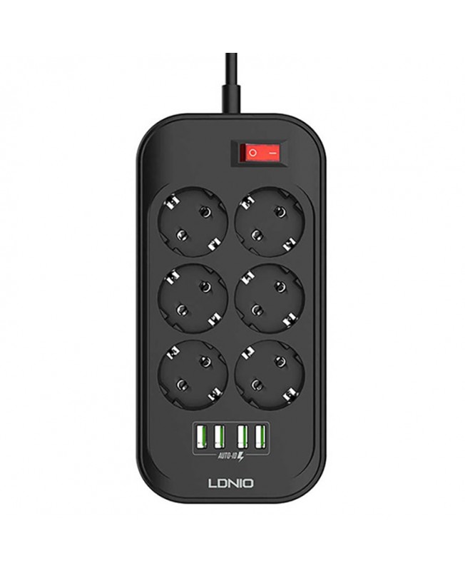 چند راهی برق 2 متری الدینیو | LDNIO SE6403 Defender Series