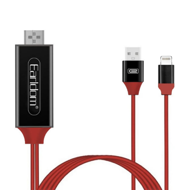 کابل تبدیل Lightning به HDMI ارلدام 2 متری | Earldom W5