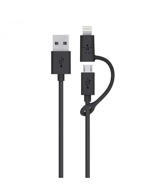 کابل تبدیل USB به Micro USB / لایتنینگ مدل F8J080BT03 بلکین