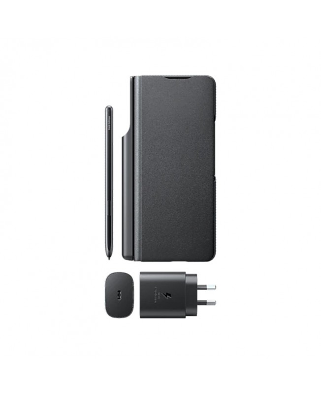 کیف کلاسوری اصلی سامسونگ Galaxy Z Fold 3 به همراه قلم و شارژر 25 وات مدل FF92kk