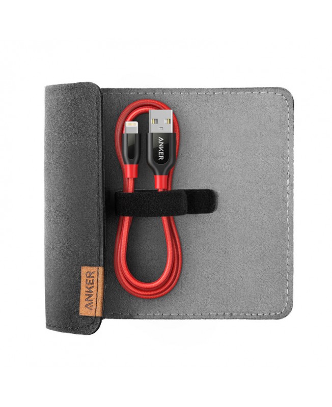 کابل تبدیل USB به لایتنینگ انکر 0.9 متری با کیف محافظ |  ANKER A8121 PowerLine Plus 3 ft