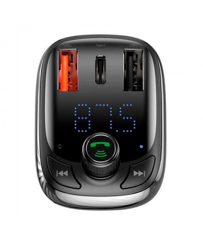 شارژر فندکی باسئوس | Baseus T TYPED Bluetooth MP3 Charger