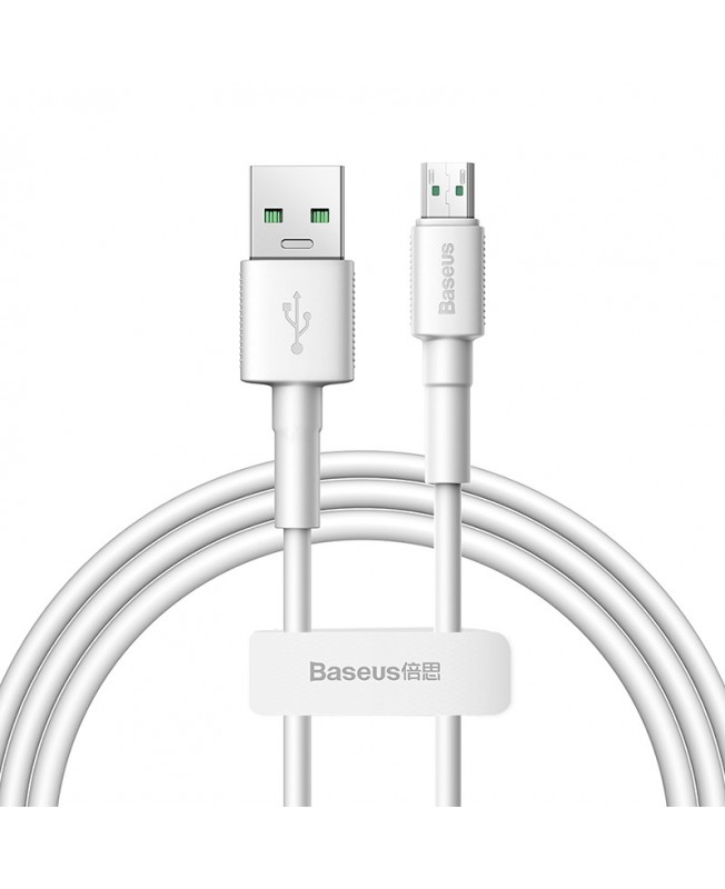 کابل تبدیل USB به microUSB باسئوس 1 متری | Baseus Mini White Cable CAMSW-D02
