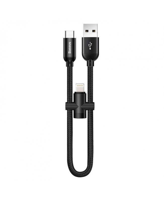 کابل تبدیل USB به Type-C/لایتنینگ باسئوس | Baseus Portable Data Cable