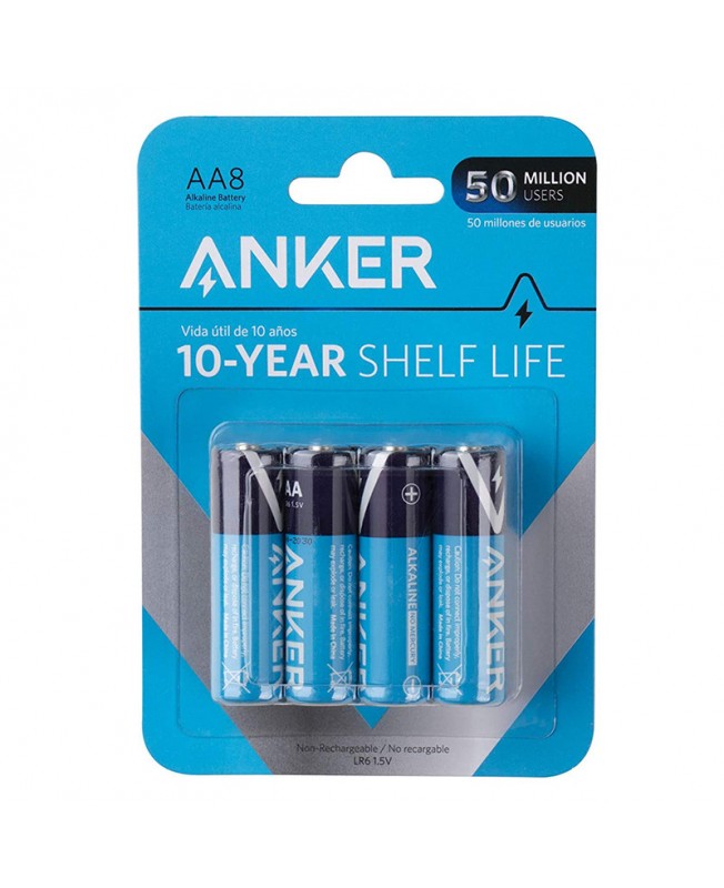 پک 8 عددی باتری قلمی انکر | Anker AA Alkaline Batteries 8-Pack B1810