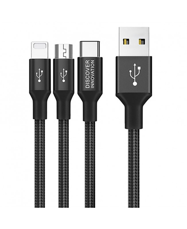 کابل تبدیل USB به لایتنینگ/microUSB/Type-c نیلکین 1.5 متری | Nillkin Swift 3in1 Cable