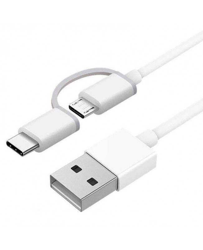 کابل تبدیل USB به microUSB/Type-C شیائومی طول 0.3 متر | Xiaomi SJX-01