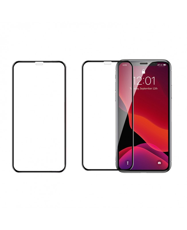 محافظ صفحه نمایش بیسوس مدل Baseus CURVED مناسب برای گوشی موبایل اپل Iphone11 / Iphone XR بسته 2 عددی