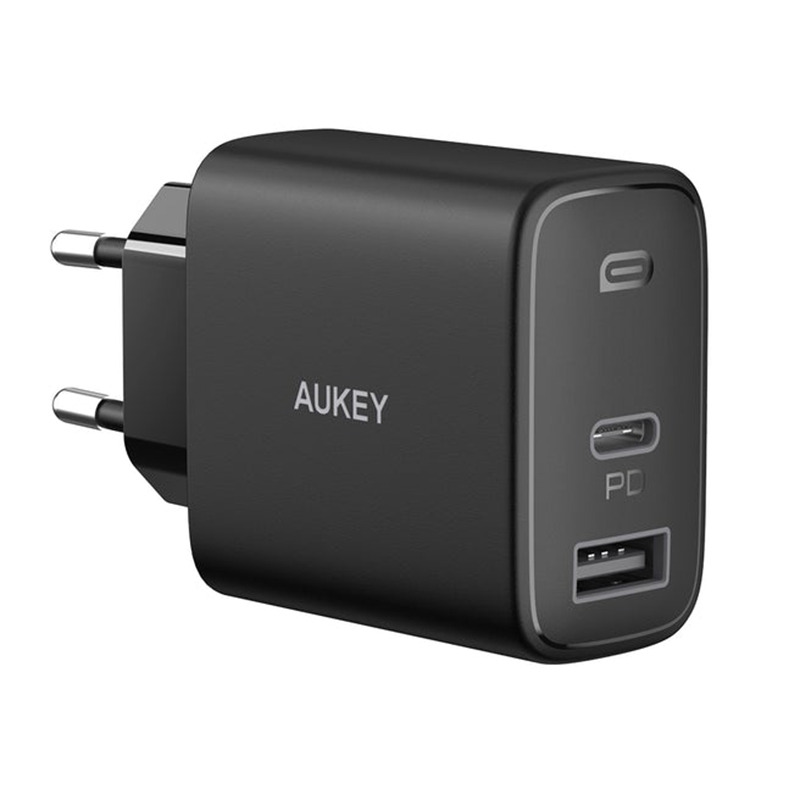 آداپتور شارژ آکی | AUKEY 32W 2-Port PD Charger PA-F3S