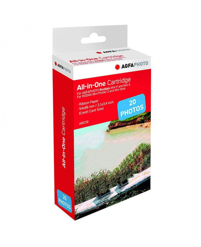 کاغذ چاپ سریع 20 تایی پرینتر آگفافوتو | AGFAPHOTO All in One Cartridge
