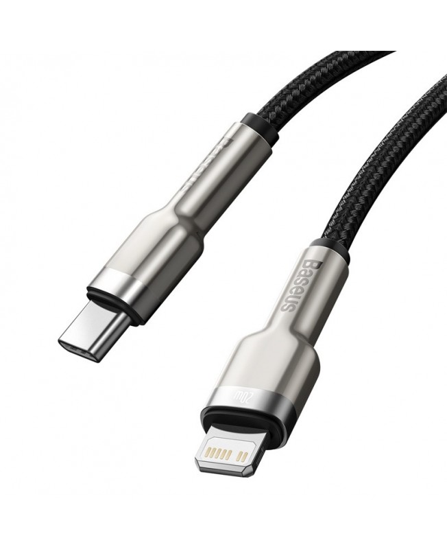 کابل تبدیل USB-C به لایتنینگ باسئوس | Baseus Cafule Series Metal Data Cable 25cm