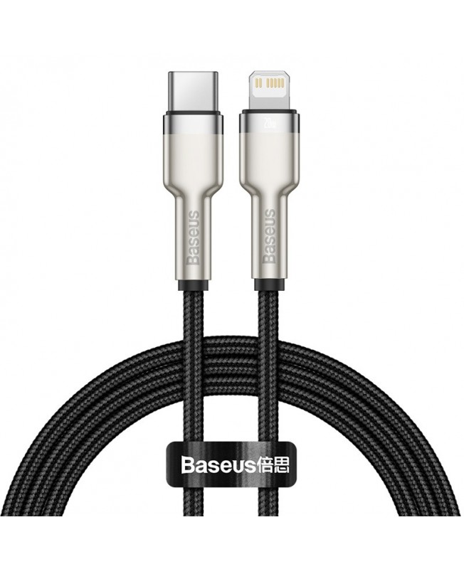 کابل تبدیل USB-C به لایتنینگ باسئوس | Baseus Cafule Series Metal Data Cable 1M