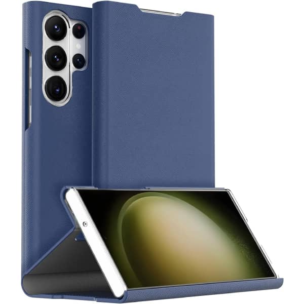 کیف چرمی گوشی آراری مدل Bonnet Stand مناسب Galaxy S24 Ultra