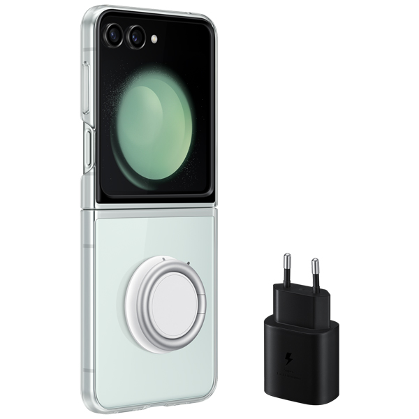 قاب گوشی سامسونگ مدل Starter Pack EF-XF73K مناسب Galaxy Z Flip 5 همراه با اداپتور 2 پین