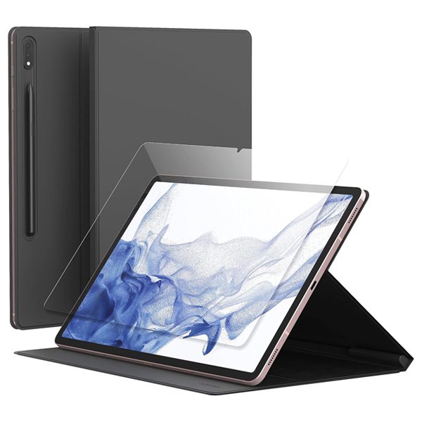 کیف کلاسوری تبلت آراری مدل Mifolio مناسب Galaxy Tab S7 Plus | S7 Fe | S8 plus همراه با گلس