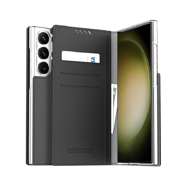 کیف چرمی گوشی آراری مدل Mustang Diary مناسب Galaxy S23 Ultra