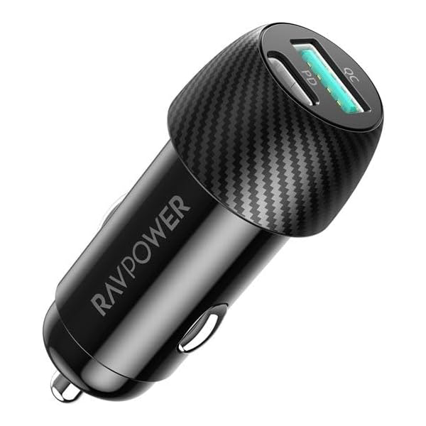 شارژر فندکی 49 وات 2 پورت راوپاور مدل  RP-VC030