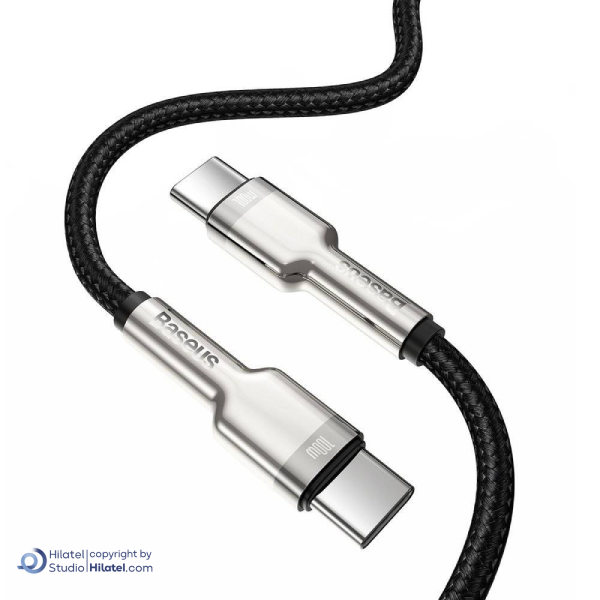 کابل شارژ 100 وات 1 متری USB-C به USB-C باسئوس مدل CATJK-C01