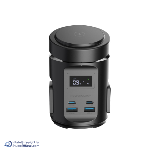 چند راهی برق و شارژر وایرلس پاورولوژی مدل  PWC014