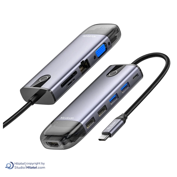 هاب 10 پورت USB-C مک دودو مدل  HU-742