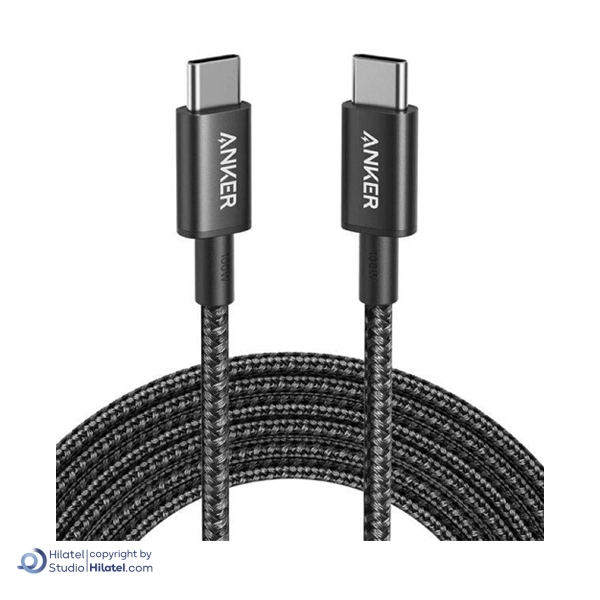 کابل شارژ 100 وات 1.8 متری USB-C به USB-C انکر مدل A8757