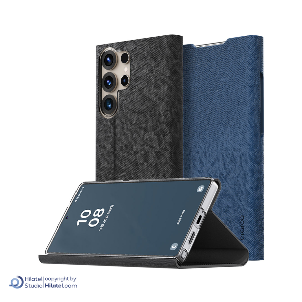 کیف چرمی گوشی آراری مدل Bonnet Stand مناسب Galaxy S25 Ultra