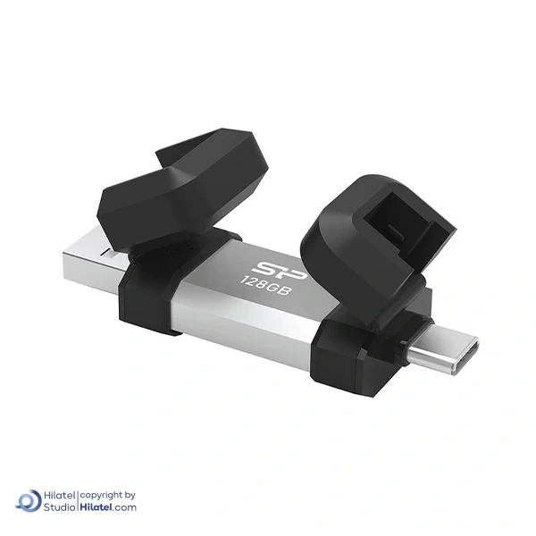 فلش مموری OTG سیلیکون پاور ظرفیت 128 گیگابایت مدل Mobile C51
